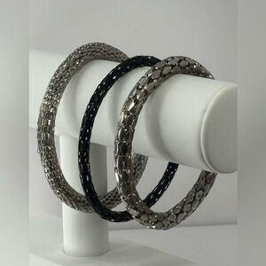 Metal meshed unisex bangle set